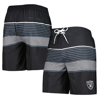 Men's Las Vegas Raiders G-III Sports by Carl Banks Black Coastline Volley Swim Shorts