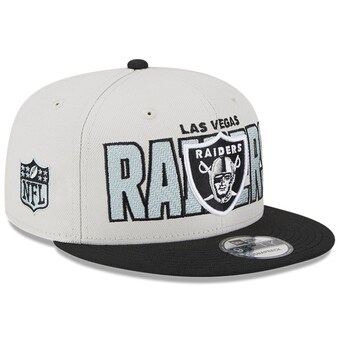 Men's Las Vegas Raiders New Era Stone/Black 2023 NFL Draft 9FIFTY Snapback Adjustable Hat