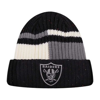 Men's Las Vegas Raiders Pro Standard Black/White Speckled Cuffed Knit Hat