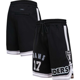 Men's Las Vegas Raiders Davante Adams Pro Standard Black Player Name & Number Shorts