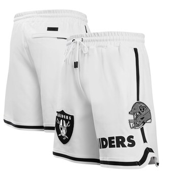 Men's Las Vegas Raiders  Pro Standard White Classic Chenille Double Knit Shorts