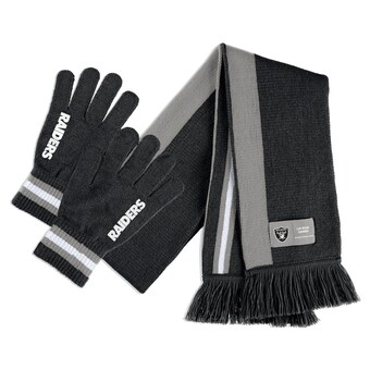 Las Vegas Raiders WEAR by Erin Andrews Scarf and Glove Set