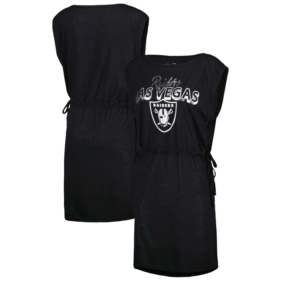 Women's Las Vegas Raiders G-III 4Her by Carl Banks Black G.O.A.T. Swimsuit Cover-Up