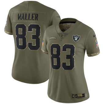 Women's Las Vegas Raiders Darren Waller Nike Olive 2022 Salute To Service Limited Jersey