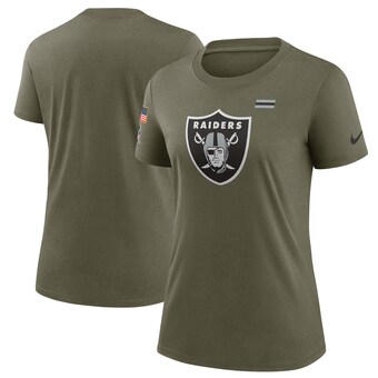 Women's Las Vegas Raiders Nike Olive 2021 Salute To Service T-Shirt