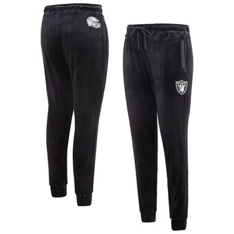 Women's Las Vegas Raiders Pro Standard Black Classic Velour Jogger Pants