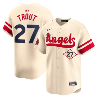 Men's Los Angeles Angels Mike Trout Nike Cream City Connect Limited Player Jersey