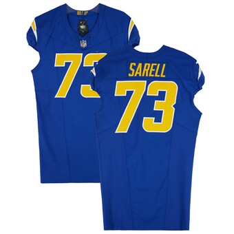 Foster Sarell Los Angeles Chargers Fanatics Authentic Game-Used #73 Blue Jersey vs. Denver Broncos on December 10, 2023