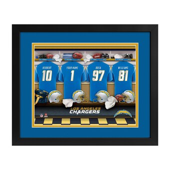 Los Angeles Chargers Imperial 14" x 18" Custom Print Locker Room