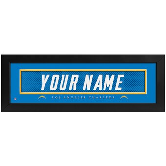 Los Angeles Chargers Imperial 8" x 24" Custom Print Name Plate