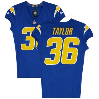 Ja'Sir Taylor Los Angeles Chargers Fanatics Authentic Game-Used #36 Blue Jersey vs. Denver Broncos on December 10, 2023