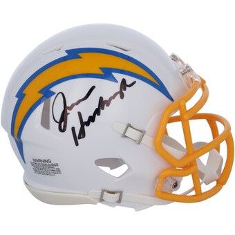 Jim Harbaugh Los Angeles Chargers Autographed Fanatics Authentic Riddell White Speed Mini Helmet