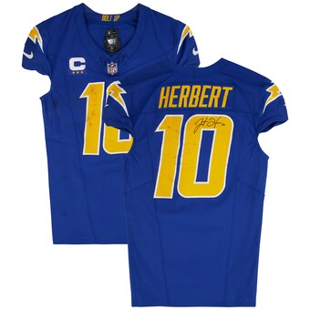Justin Herbert Los Angeles Chargers Autographed Fanatics Authentic Game-Used Jersey vs. Denver Broncos on December 10, 2023