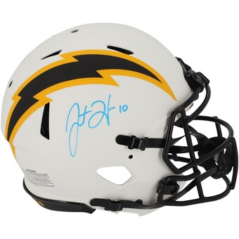 Autographed Los Angeles Chargers Justin Herbert Fanatics Authentic Riddell Lunar Eclipse Alternate Speed Authentic Helmet