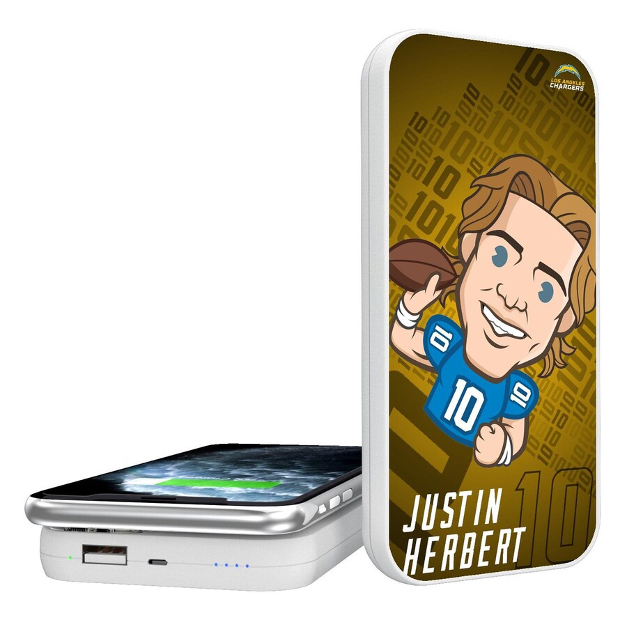 Los Angeles Chargers Justin Herbert Player Emoji 5000 mAh Wireless Power Bank