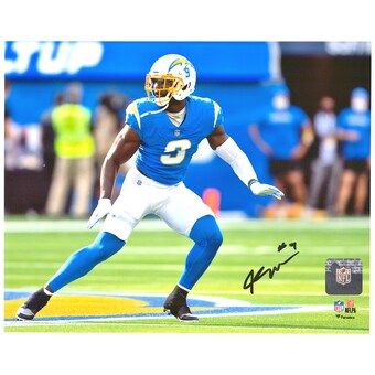 Autographed Los Angeles Chargers Kenneth Murray Jr. Fanatics Authentic 8" x 10" Powder Blue Horizontal Photograph