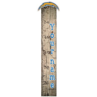 Los Angeles Chargers 6" x 36" Personalized Growth Chart Sign