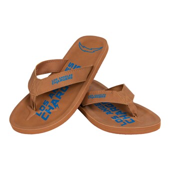 Men's Los Angeles Chargers FOCO Color Pop Flip-Flop Sandals