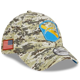 Men's Los Angeles Chargers  New Era Camo 2023 Salute To Service 39THIRTY Flex Hat