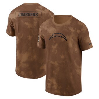 Men's Los Angeles Chargers  Nike Brown 2023 Salute To Service Sideline T-Shirt
