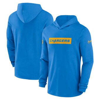 Men's Los Angeles Chargers Nike Powder Blue Sideline Hoodie Performance Long Sleeve T-Shirt