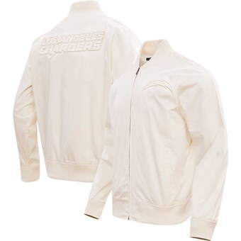 Men's Los Angeles Chargers Pro Standard Cream Neutral Full-Zip Jacket