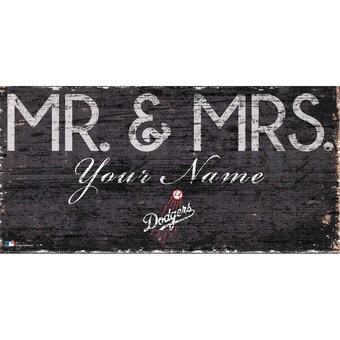 Los Angeles Dodgers 12" x 6" Personalized Mr. & Mrs. Sign