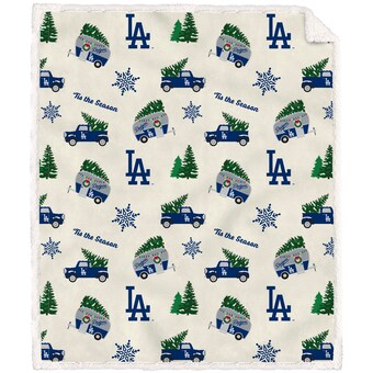 Los Angeles Dodgers 50'' x 60'' Holiday Pickup Truck Sherpa Flannel Fleece Blanket