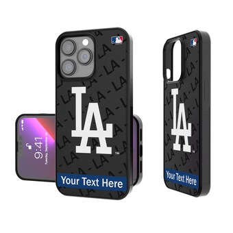 Los Angeles Dodgers Tilt Design Personalized iPhone Bump Case