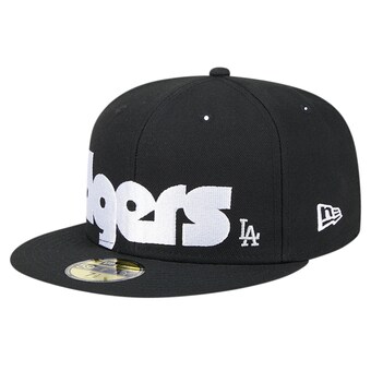 Men's Los Angeles Dodgers New Era Black Checkered Undervisor 59FIFTY Fitted Hat