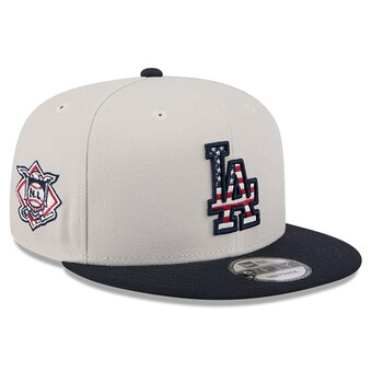  Los Angeles Dodgers New Era 2024 Fourth of July 9FIFTY Snapback Hat - Khaki/Black