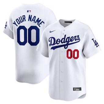 Men's Los Angeles Dodgers Nike White Home Limited Custom Jersey
