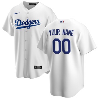 Nike Los Angeles Dodgers White Home Replica Custom Jersey