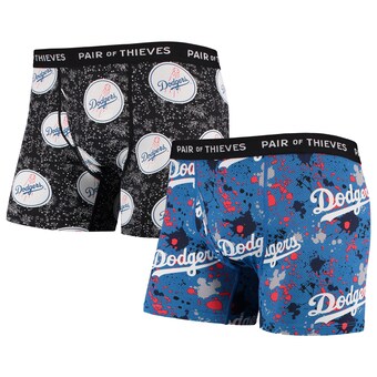 Men's Los Angeles Dodgers Pair of Thieves Royal/Black Super Fit 2-Pack Boxer Briefs Set