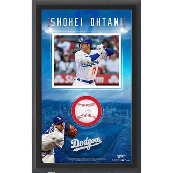 Shohei Ohtani Los Angeles Dodgers Autographed Fanatics Authentic Framed Baseball Shadowbox Collage