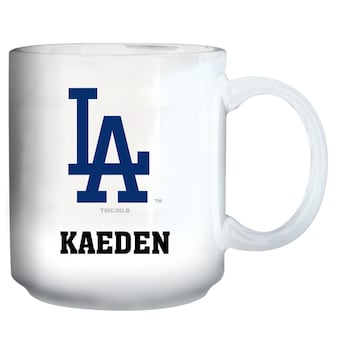 Los Angeles Dodgers White 11oz. Personalized Mug