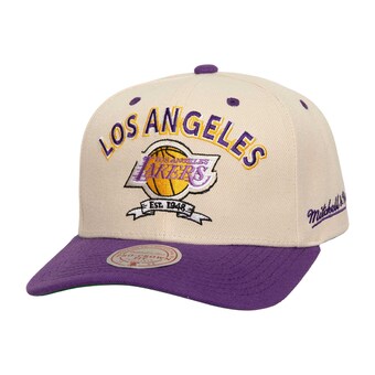 Los Angeles Lakers Mitchell & Ness 17x NBA Champions Soul Legacy Defined Snapback Hat - Cream/Purple