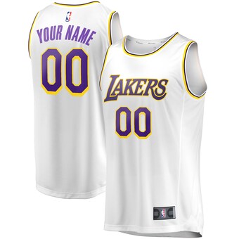  Los Angeles Lakers Fanatics Youth Fast Break Replica Custom Jersey - Association Edition - White