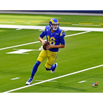 Unsigned Los Angeles Rams Jared Goff Fanatics Authentic Scrambling Photograph