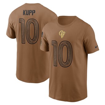 Women's Los Angeles Rams Cooper Kupp Nike Brown 2023 Salute To Service Name & Number T-Shirt