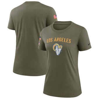 Women's Los Angeles Rams Nike Olive 2022 Salute To Service Legend T-Shirt
