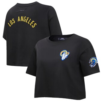Women's Los Angeles Rams Pro Standard Black Classic Boxy Cropped T-Shirt