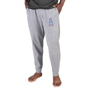 Men's Houston Oilers Concepts Sport Gray Throwback Logo Mainstream Cuffed Terry Pants