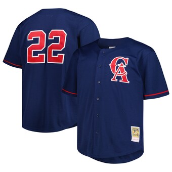 Men's California Angels Bo Jackson Mitchell & Ness Navy Big & Tall Cooperstown Collection Batting Practice Replica Jersey