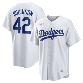 Jackie Robinson Brooklyn Dodgers Nike Home Cooperstown Collection Player Jersey - White