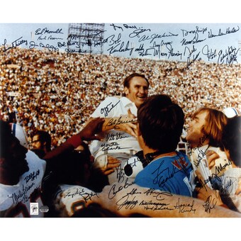 Autographed 1972 Miami Dolphins Fanatics Authentic 20" x 24" Shula On Shoulders Photograph