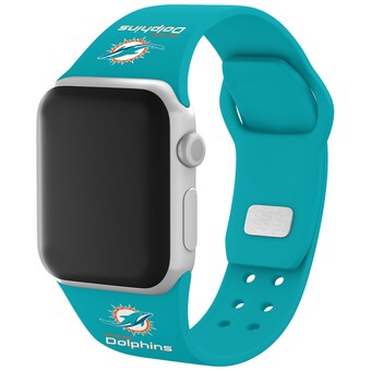 Miami Dolphins Aqua Silicone Apple Watch Band
