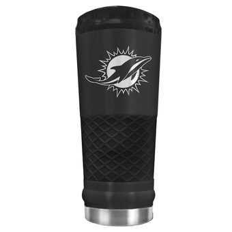 Miami Dolphins Black 24oz Stealth Matte Tumbler