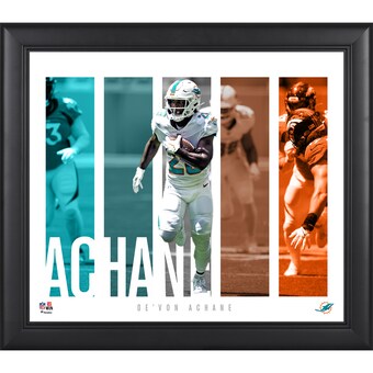 De'Von Achane Miami Dolphins Fanatics Authentic Framed 15" x 17" Player Panel Collage