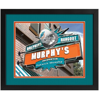 Miami Dolphins Imperial 14" x 18" Custom Print Hangout Sign